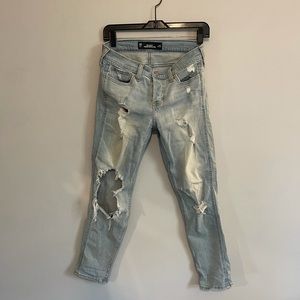 Hollister size 0 boyfriend jeans